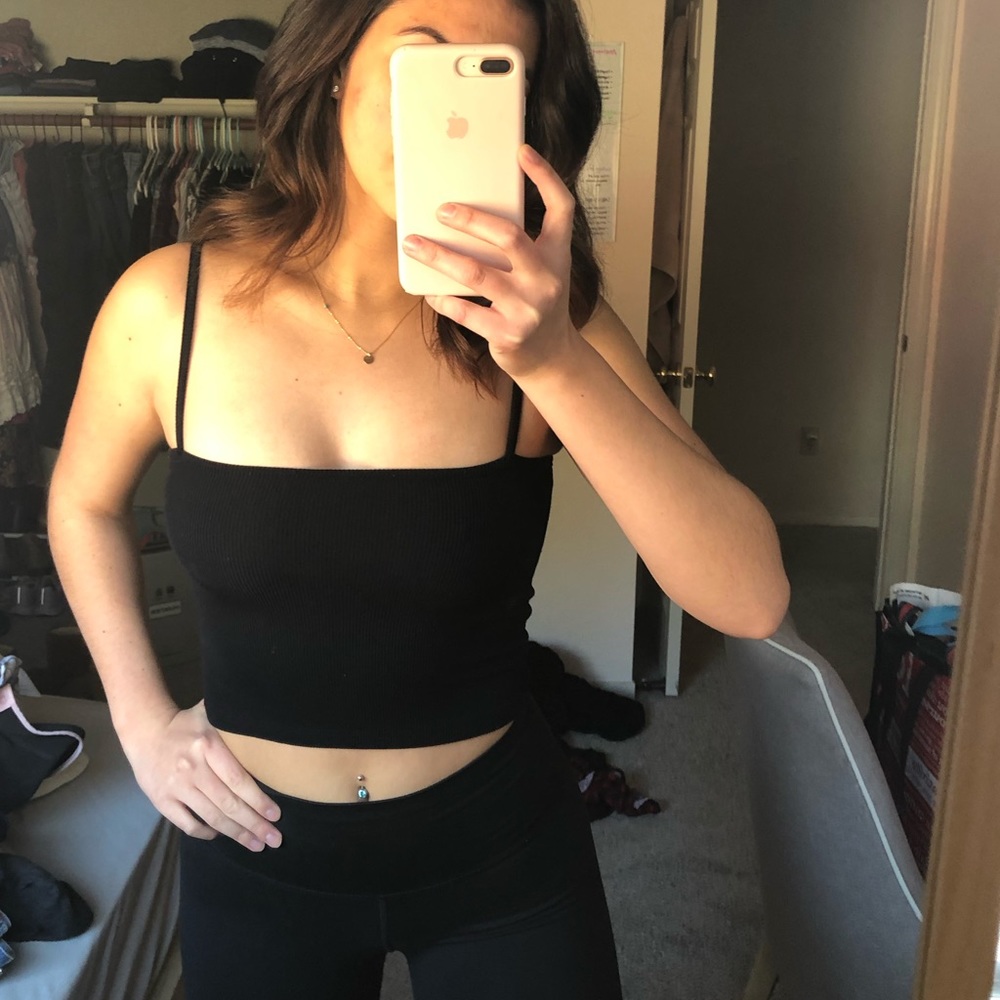 Brandy Melville square neck crop top